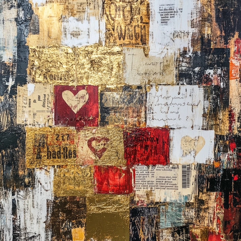 Explore Relationships: A Golden Word Collage