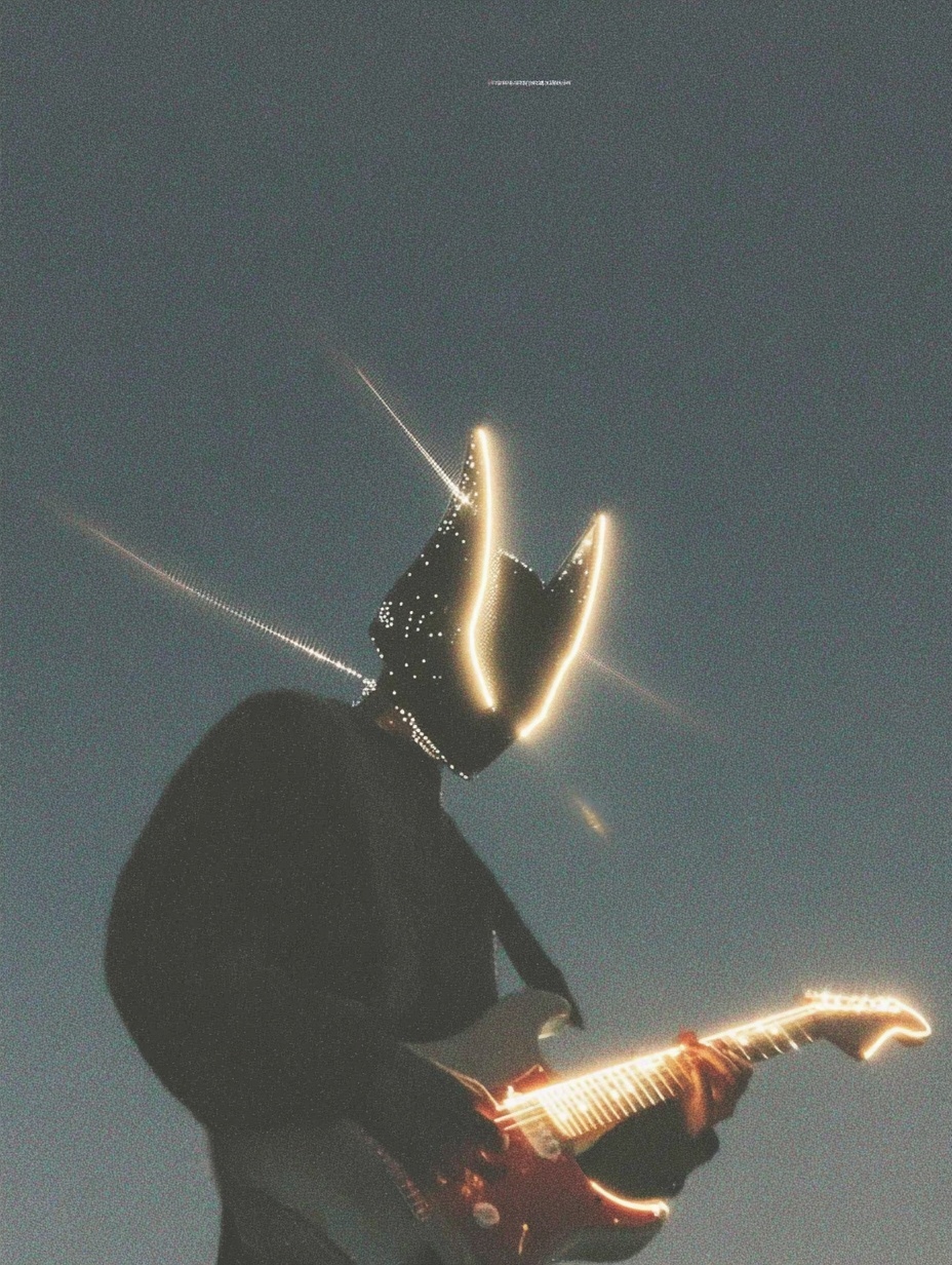 Futuristic Fashion: Alien Rockstar in Chrome Suit