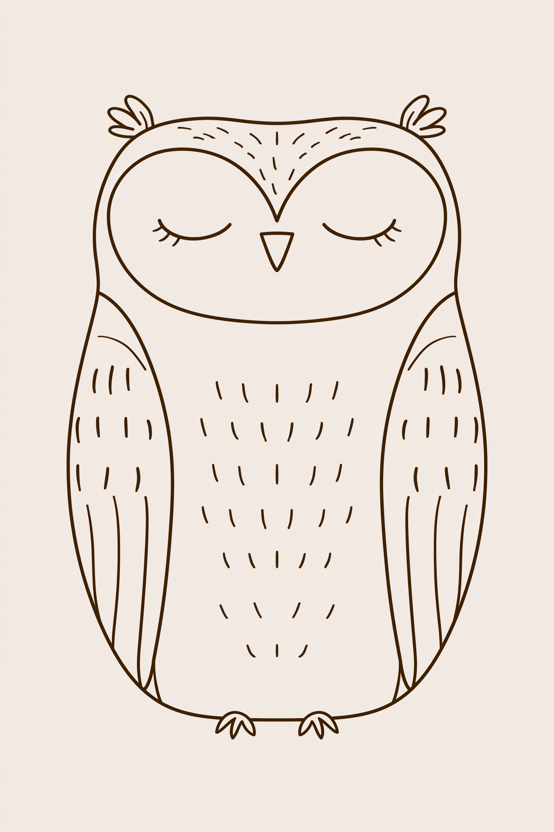 Minimalist Boho Owl Art for Calm Nurseries