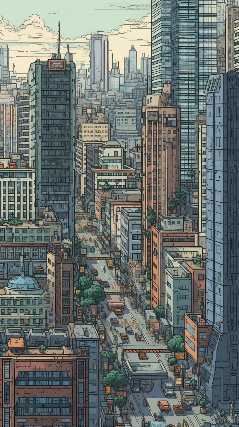 Futuristic City Skyline Art - Realist Detail & Exotic Views