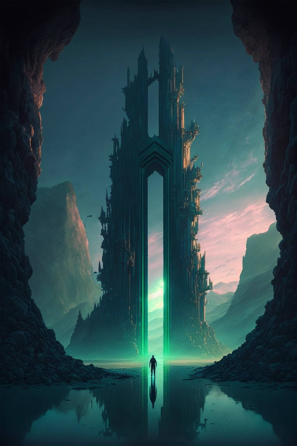 The Emerald Lands: Epic Fantasy Wallpaper in 8k