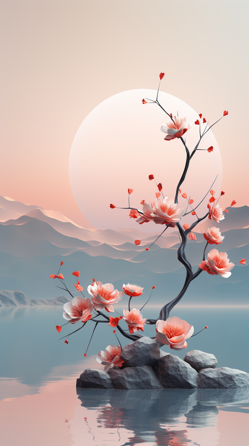 Beautiful Chinese Style Image: High-End Minimalist 8K Design