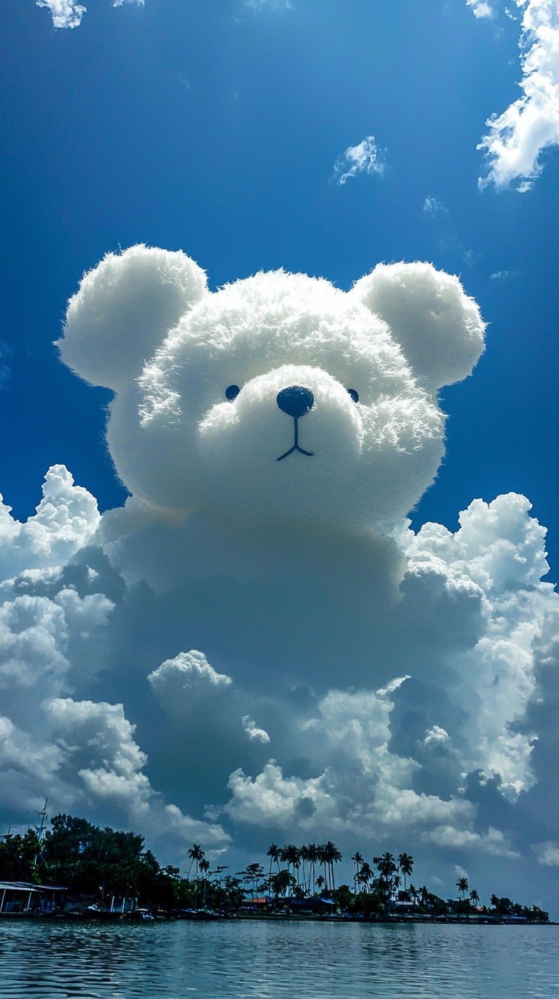 Teddy Bear Cloud: Cute Shapes in the Sky!