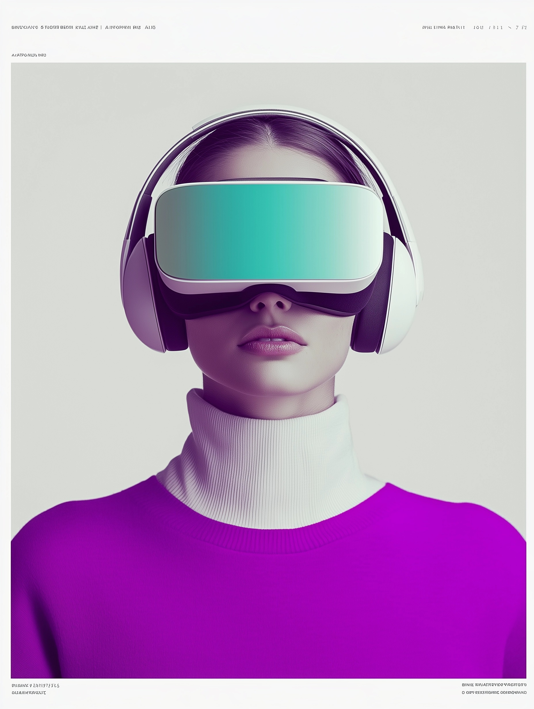 High-Quality Woman with VR Headset for Advertising