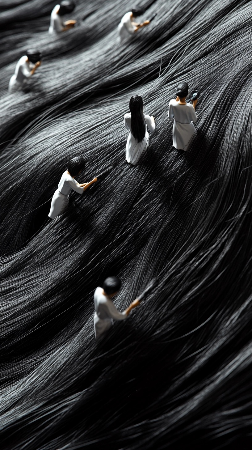 Miniature Artists Transforming Silky Hair Magic