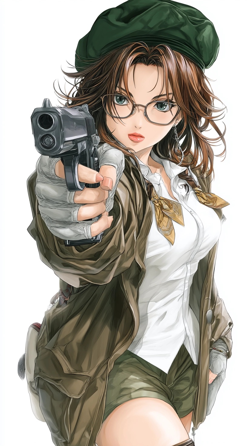 Steampunk Girl in Vintage Anime Style