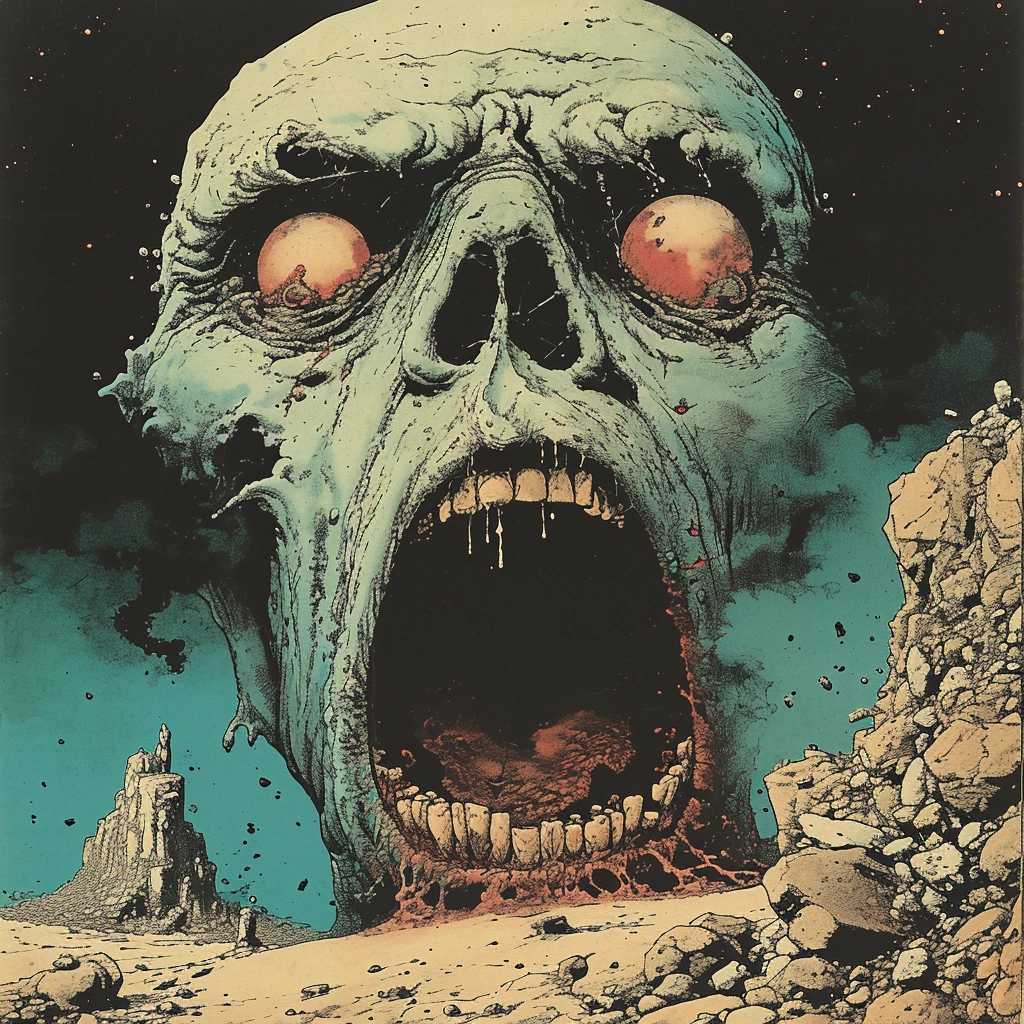 70s Horror Retro Comic: Richard Corben's Gritty Texture & Darker Darks