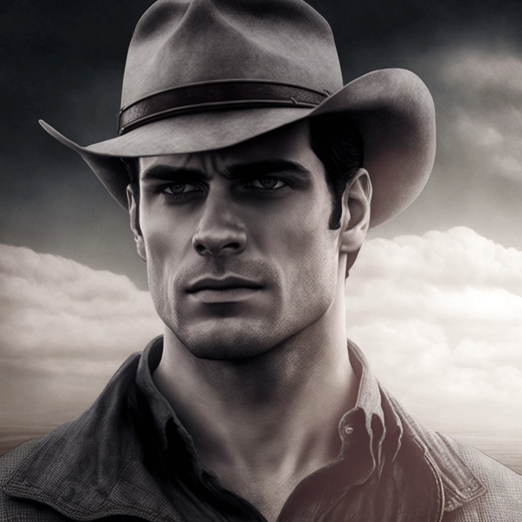 Photorealistic Wild West Portrait of Henry Cavill