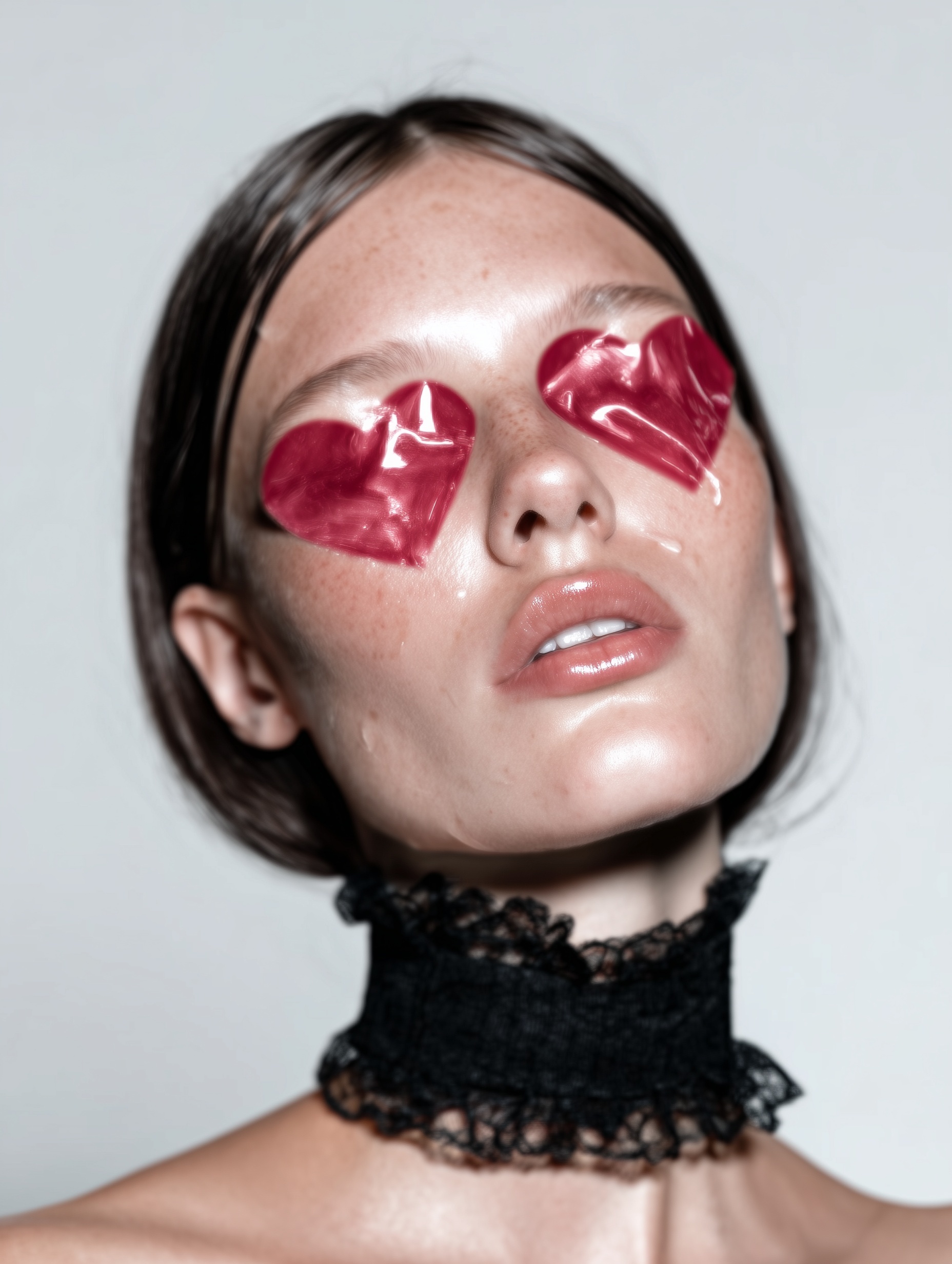Avant-Garde Heart Makeup: Editorial Beauty Portrait