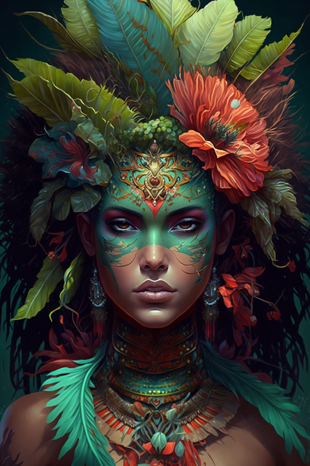 Tropicalpunk Goddess: Luscious Fantasy Art