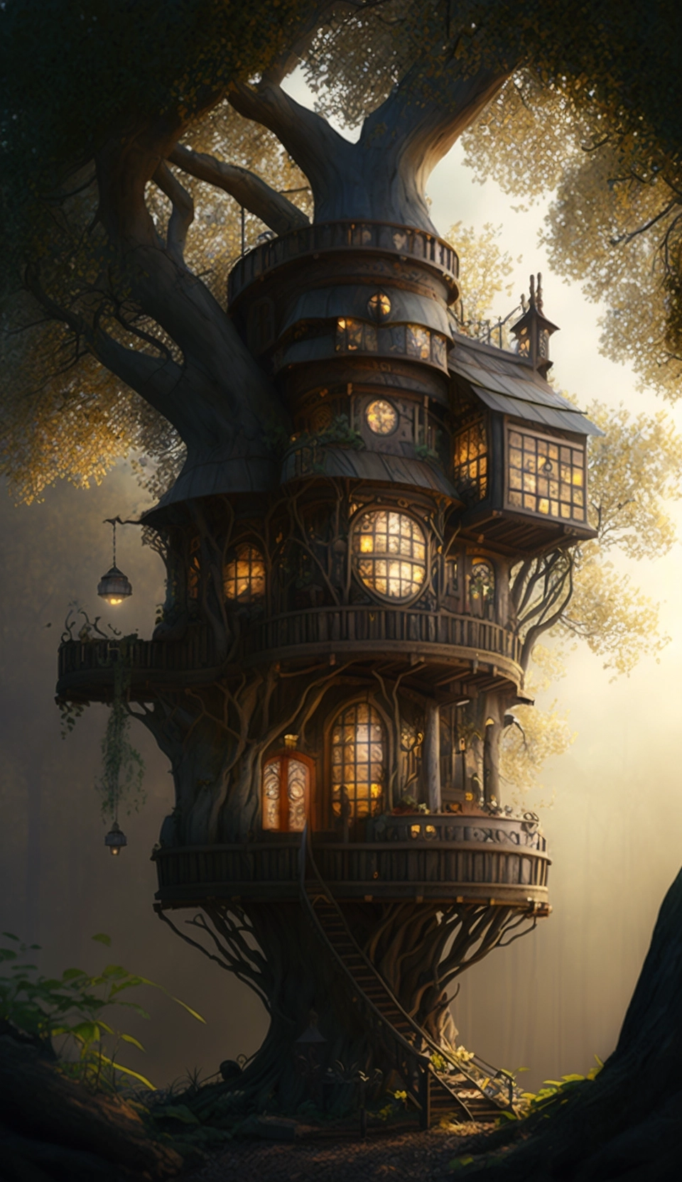 Steampunk Treehouse: Hyperreal Forest Retreat