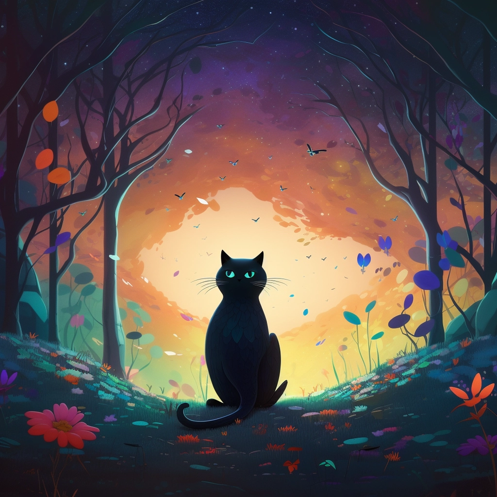 Missy's Magical Transformation: Black Bird in Colorful Forests