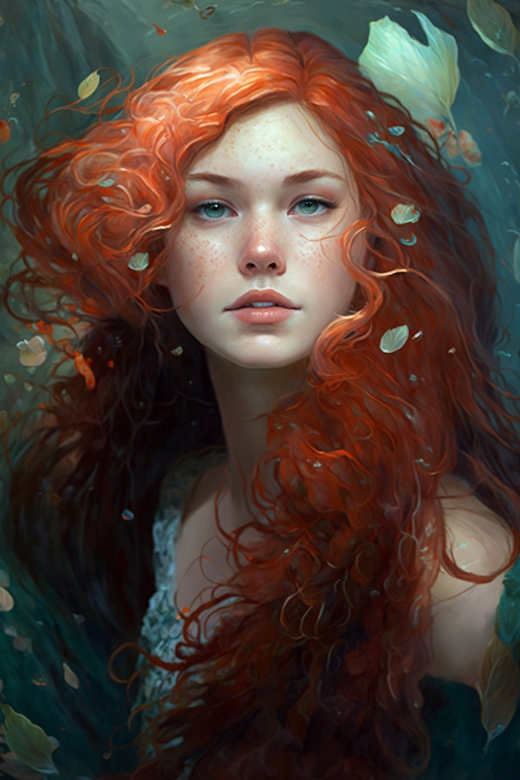 Enchanting Ginger Mermaid Child