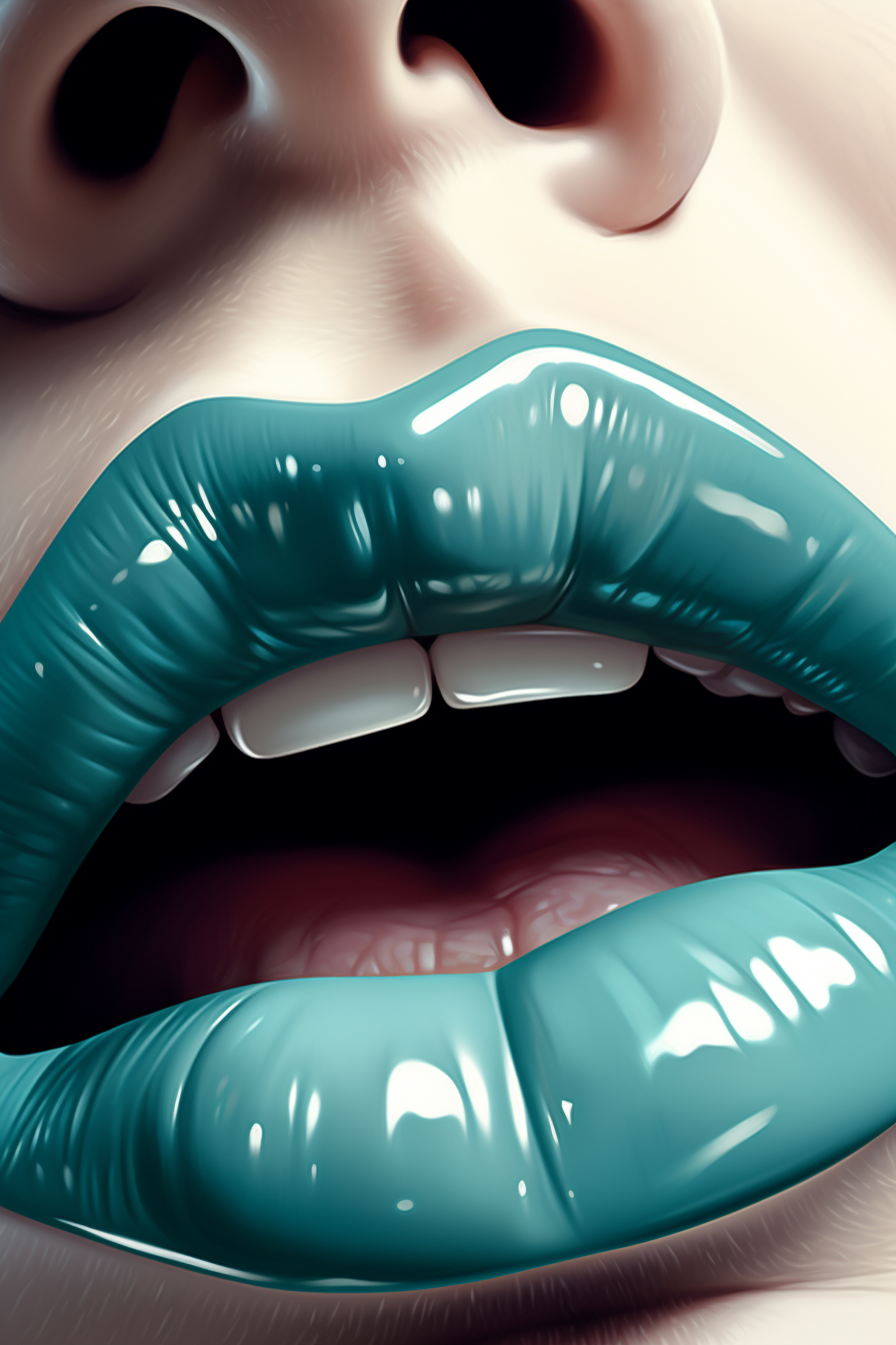 Dynamic Pin-Up Lips: Realistic Rendering in Pastel Tones