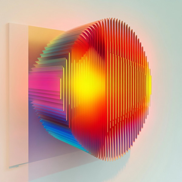 Vibrant Sound Waves: Colorful Abstract Art