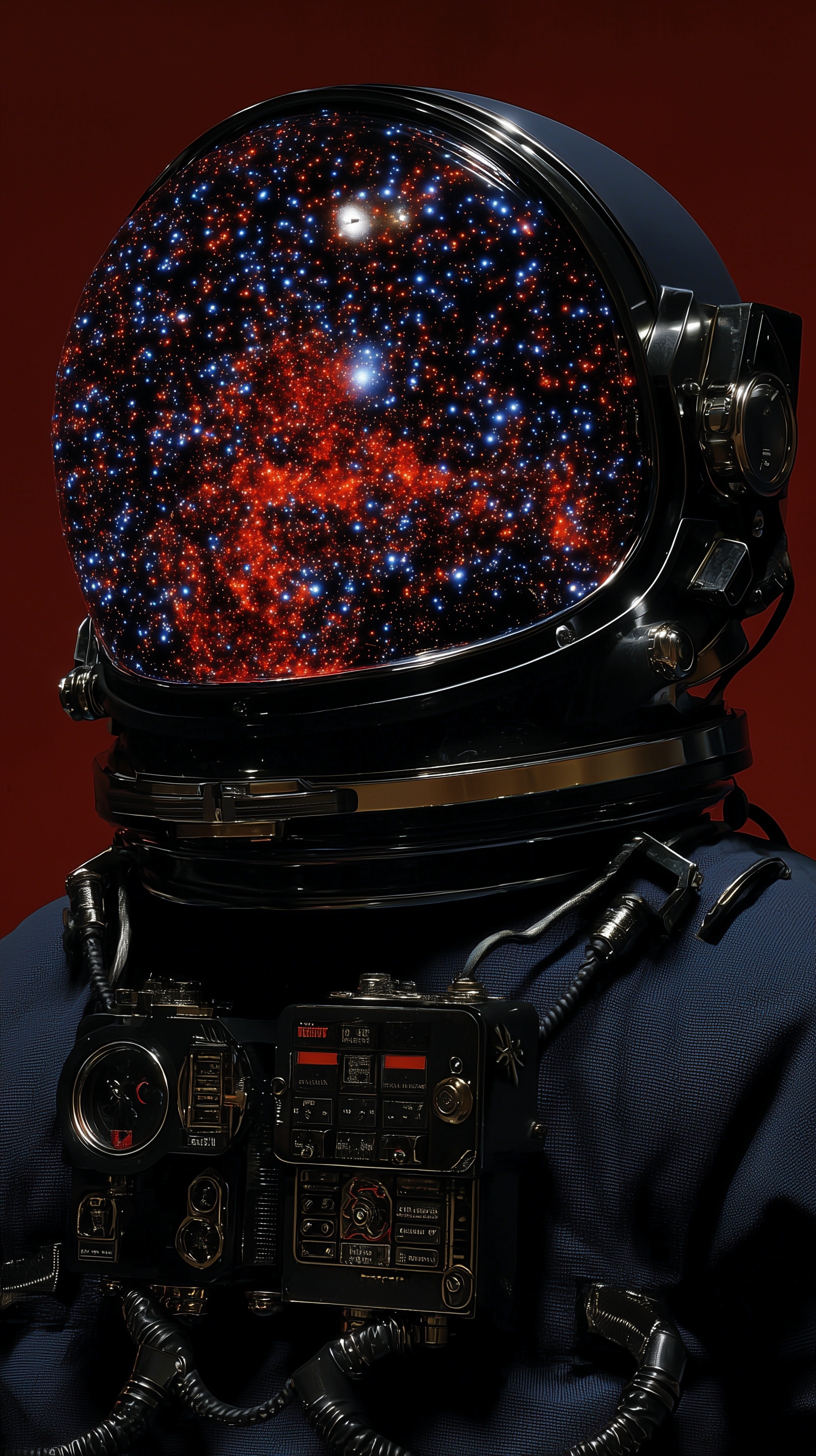 Cosmic Astronaut Portrait: Futuristic Space Scene