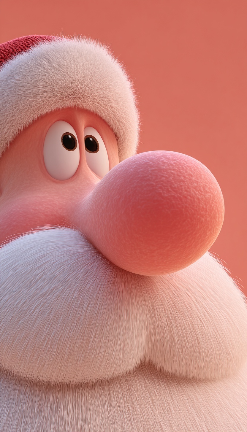 Adorable Santa Claus in Pixar Style: Movie Quality!