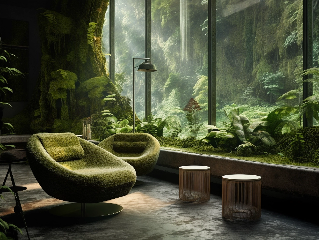 Luxurious Rainforest-Inspired Home: Hyperrealism Photography