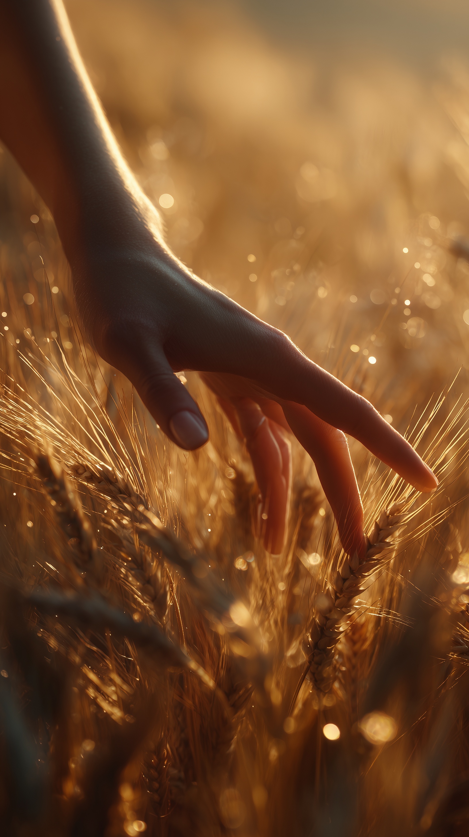 Golden Wheat Serenity: Macro Photography Magic