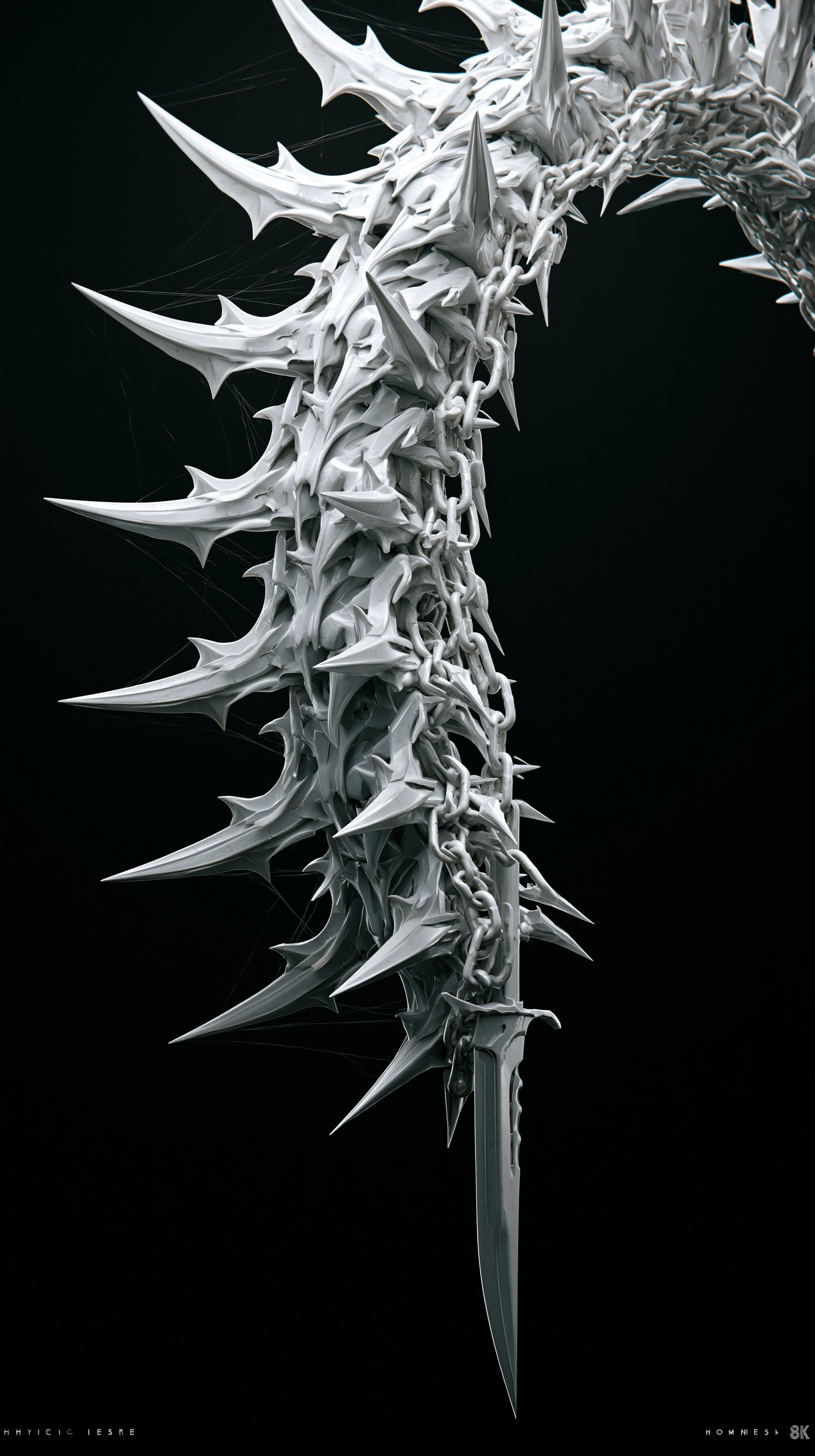 Violent Abstract Metal Art: Sharp & Aggressive Design