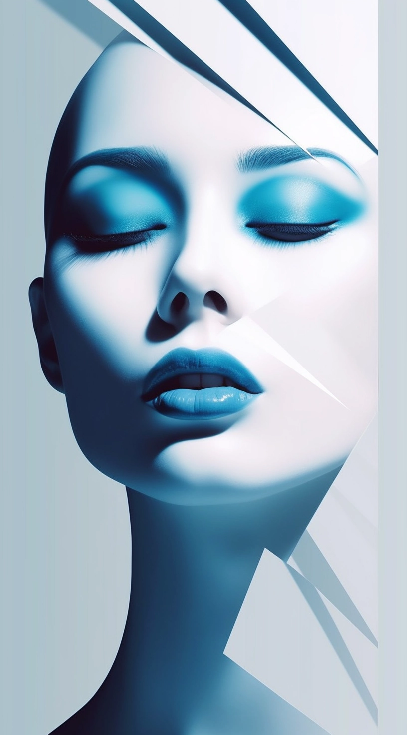Avant Garde Closeup: Hypnotic Minimalist Portrait