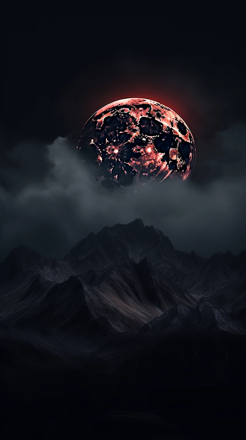 Red Moon Rising: A Minimalistic Masterpiece