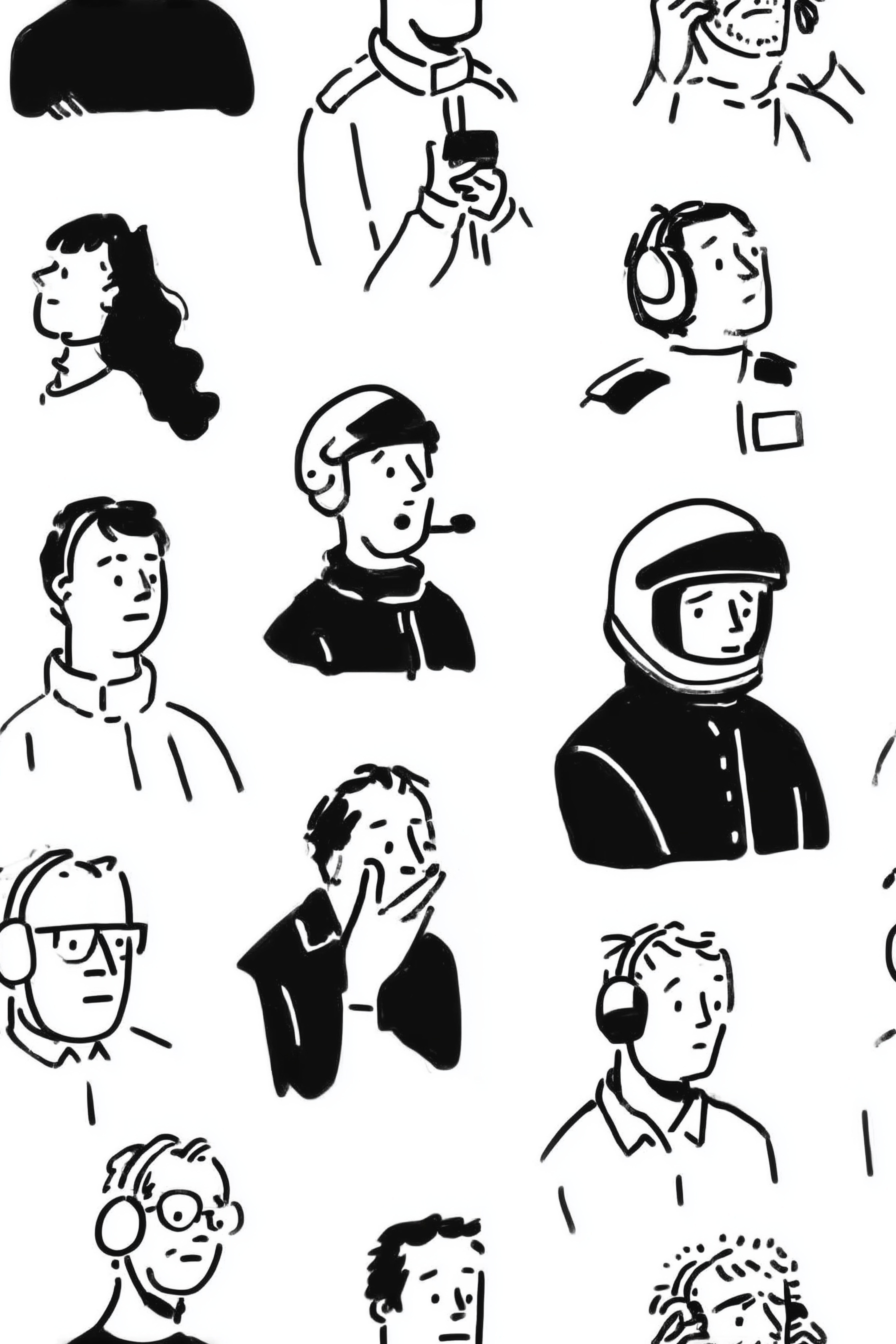 Seamless Formula One Driver Illustration Fabric