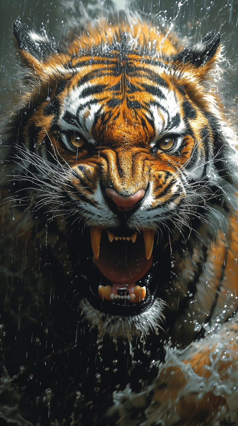 Fierce Tiger Portraits: Wild and Dynamic Art