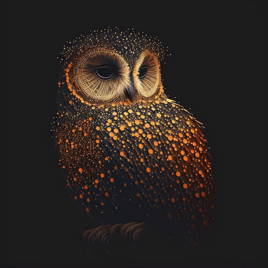 Connect the Dots: Vector Owl Art