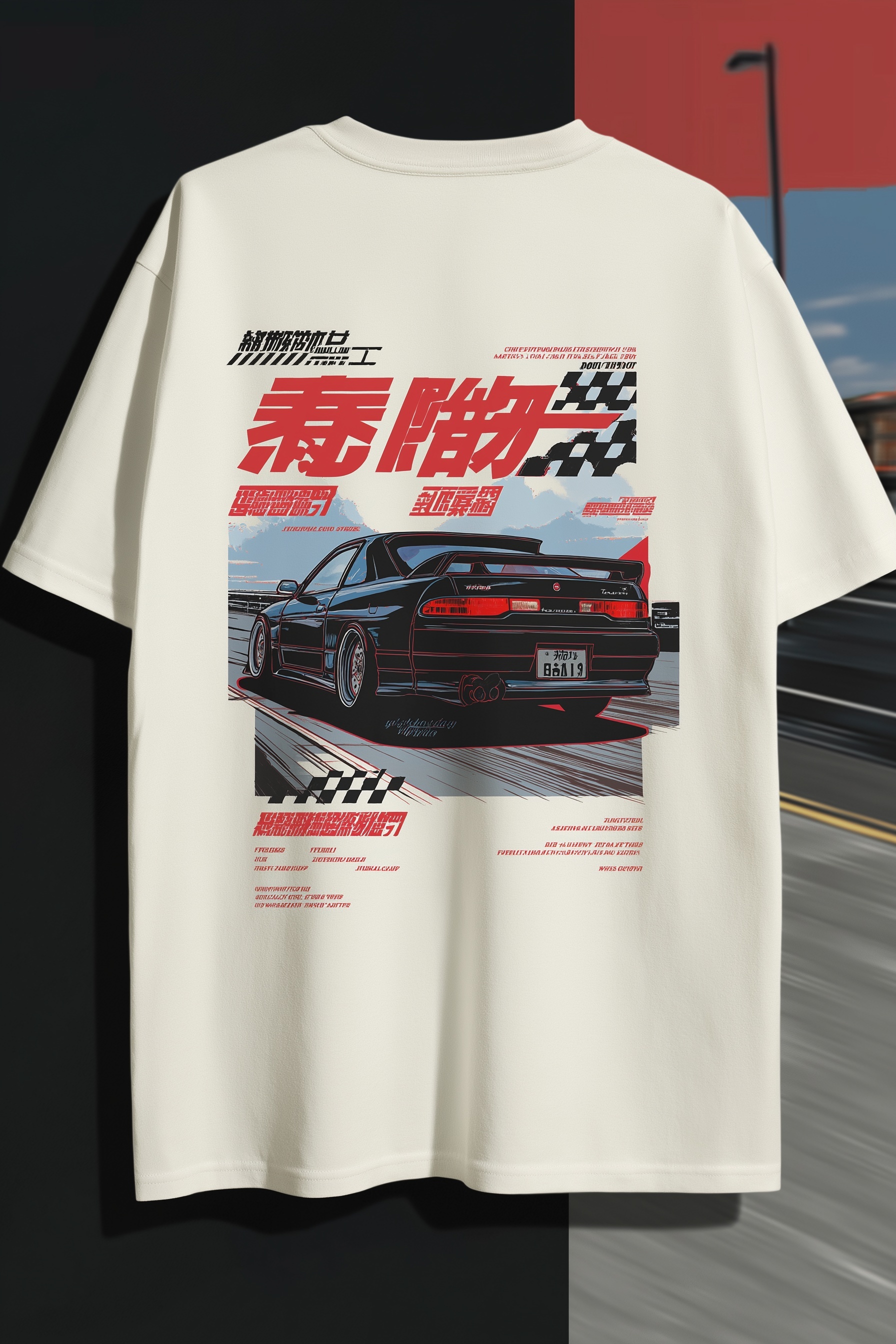JDM-Inspired T-Shirt Design: Bold Anime Racing Art