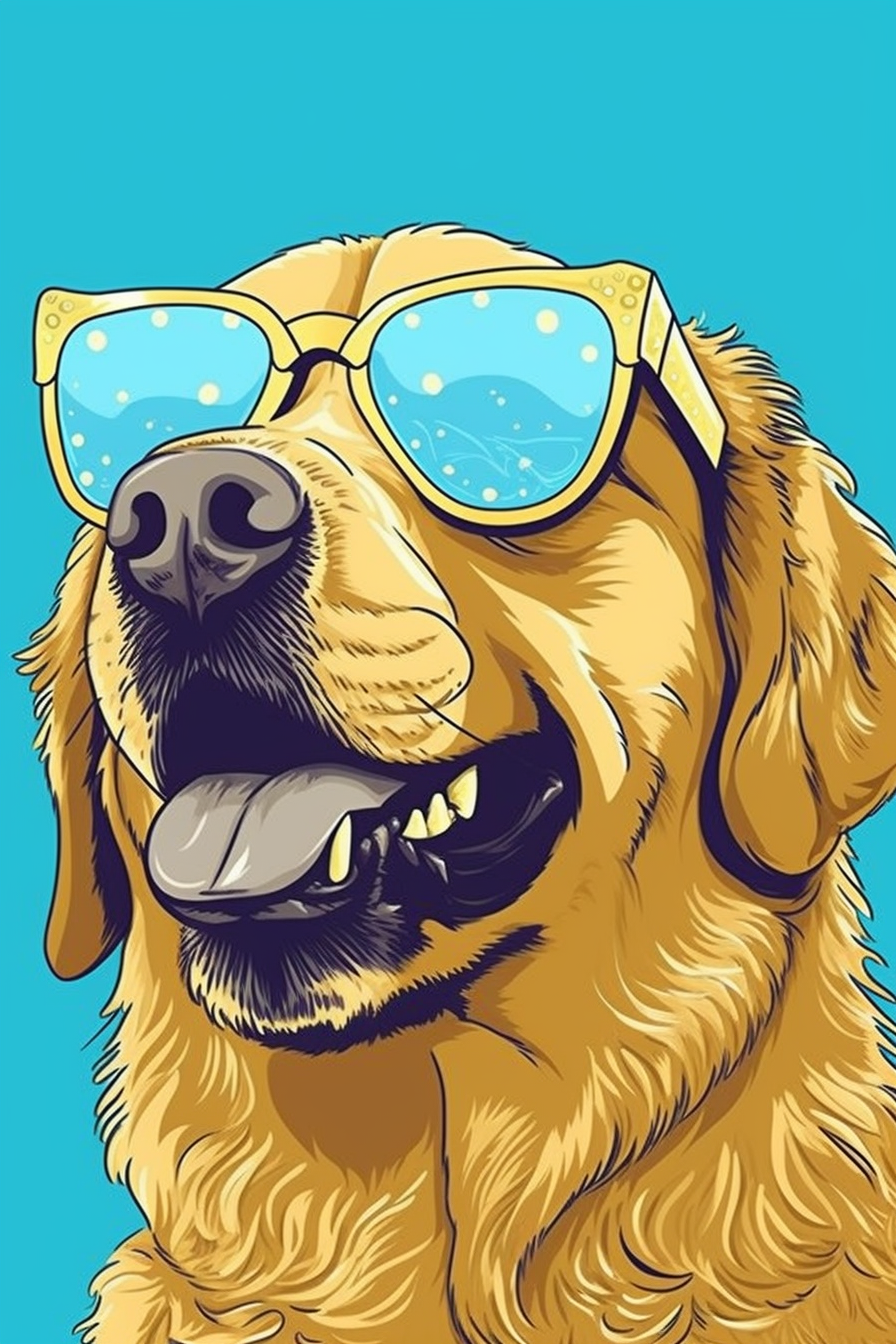 Golden Retriever Royalty: Crowned and Cool