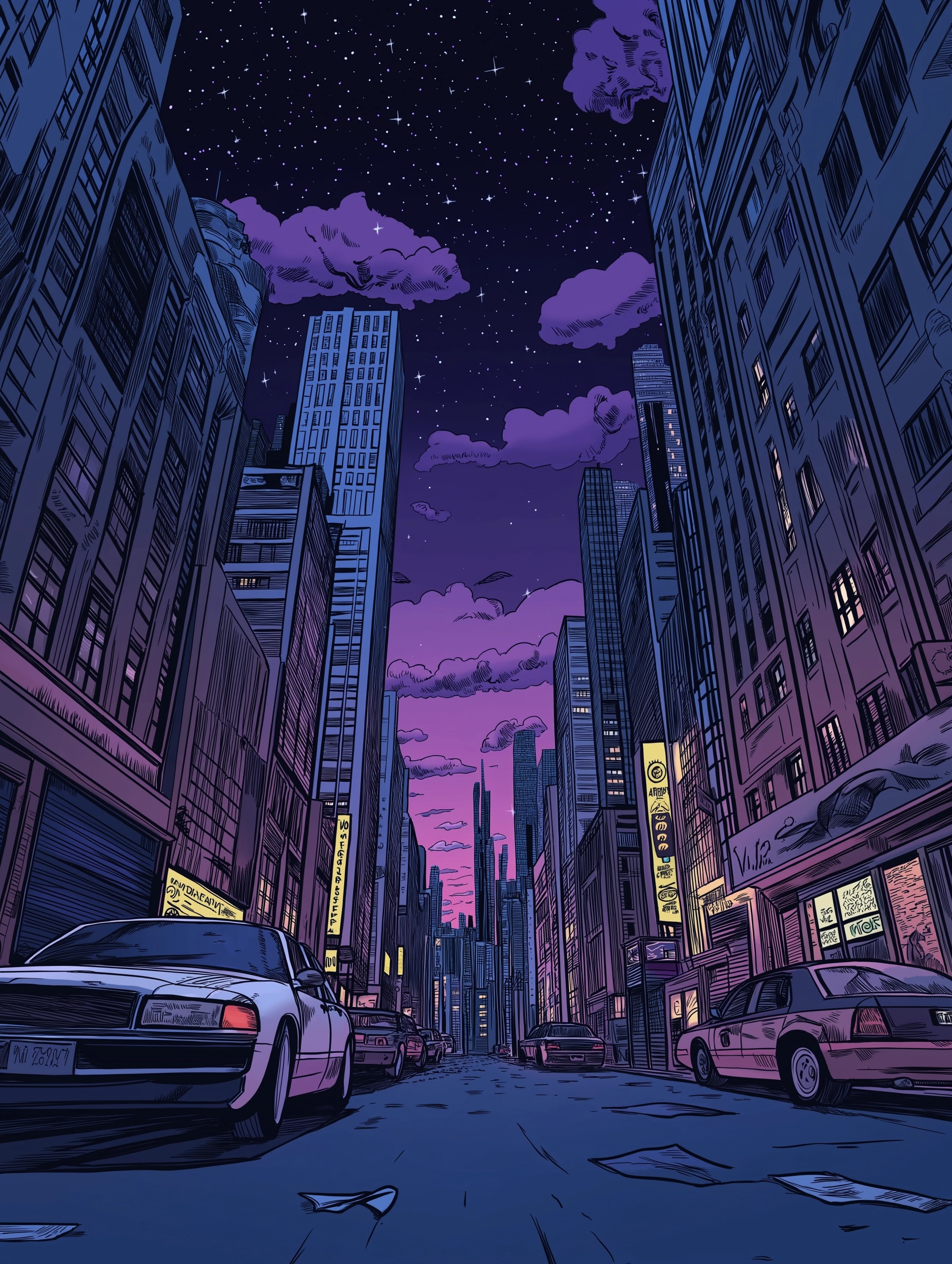 NYC Nightscape: Voidpunk Comic Art Experience