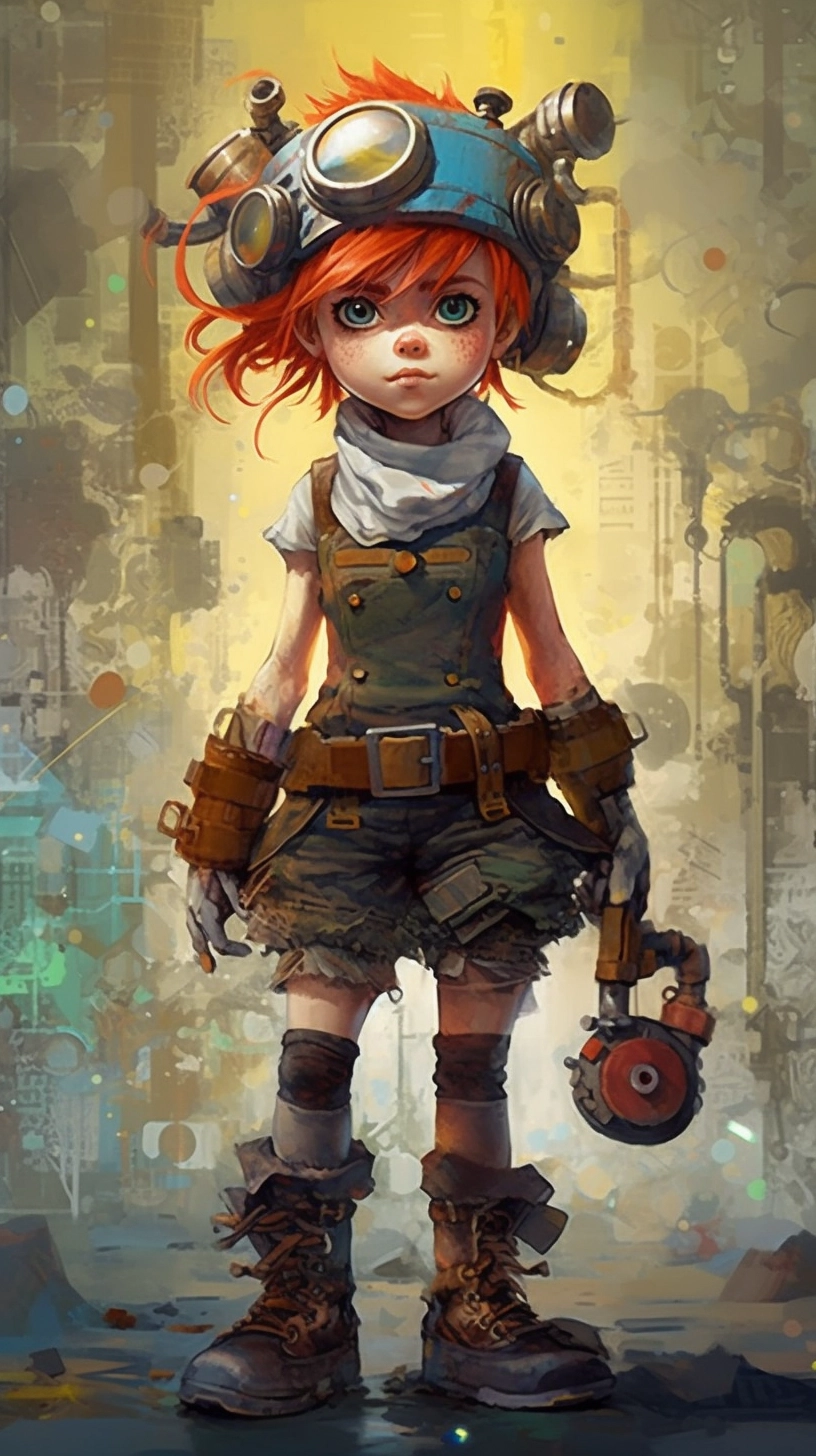 Solarpunk Pippi: Minimalistic 2D Game Art