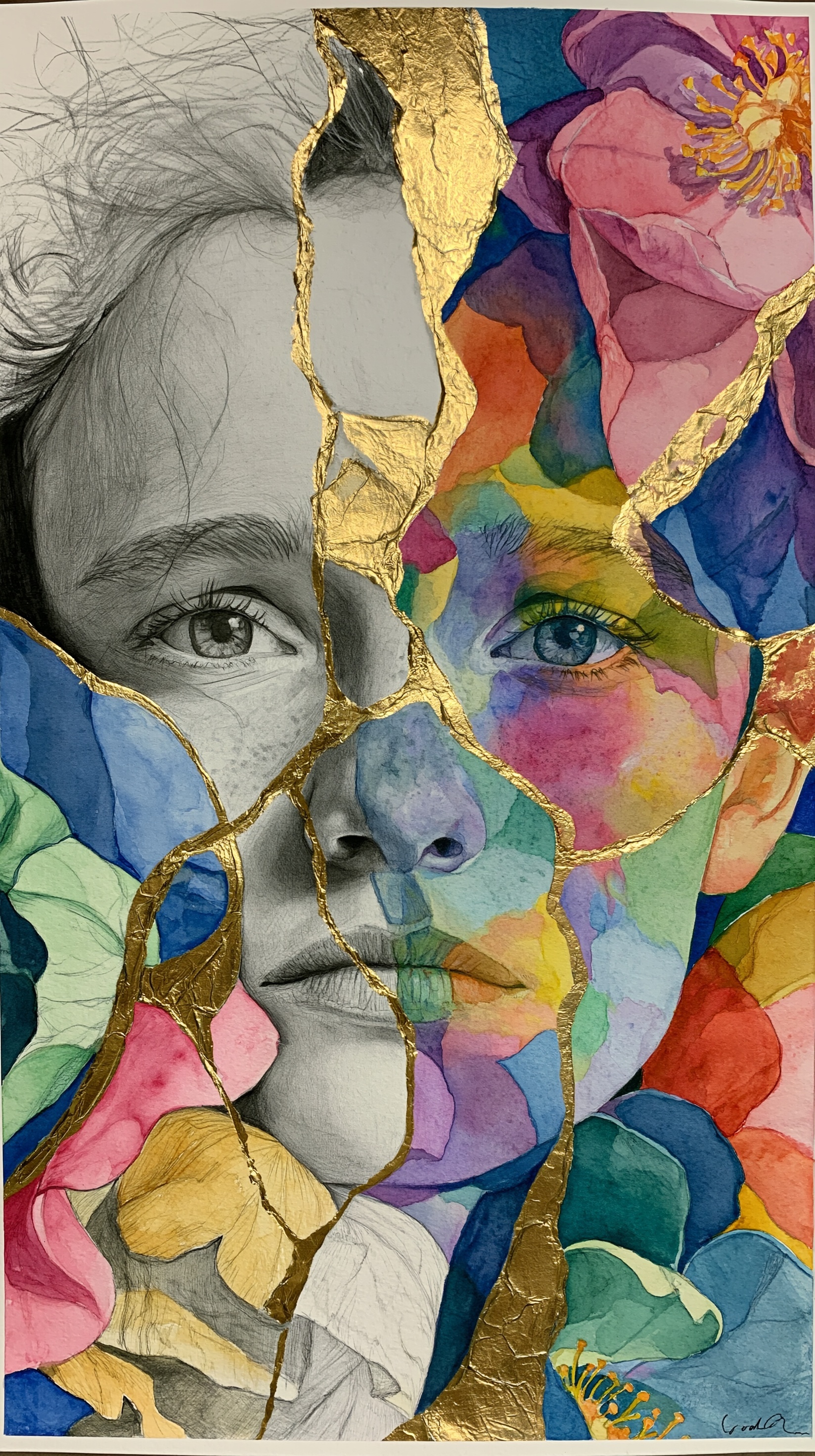 Intriguing Portrait: Contrast of Grayscale & Color