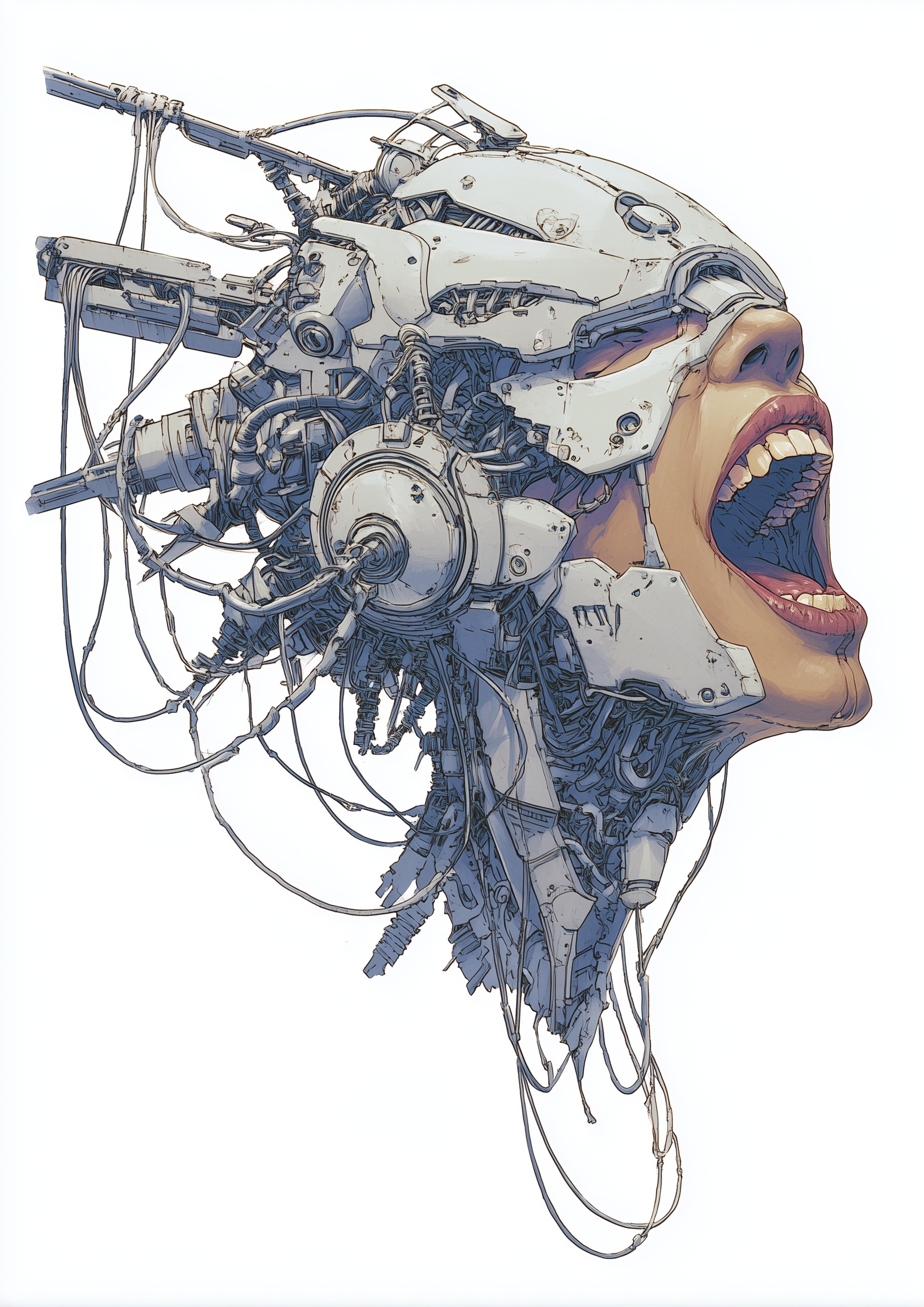 Cyberpunk Android Art: Intricate & Hyper-Detailed