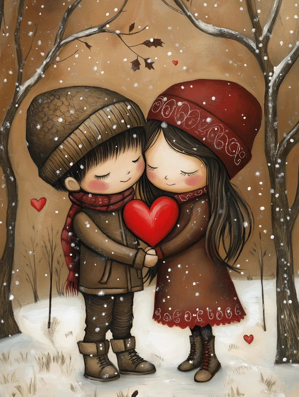 Winter Love: Heartfelt Valentine's Day Card Design