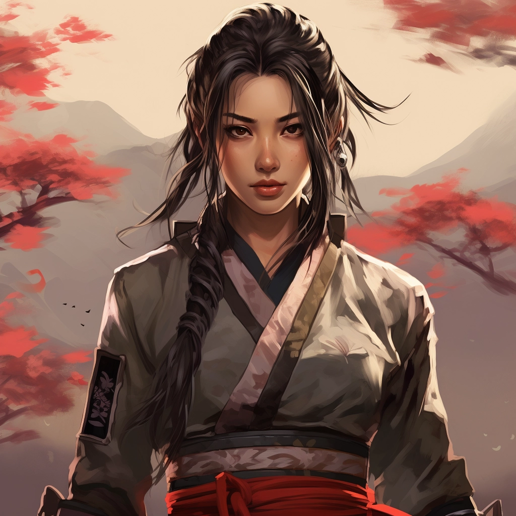 Samurai-inspired Female Avatar for Sakura33 in Torn's Drunk Tank Faction