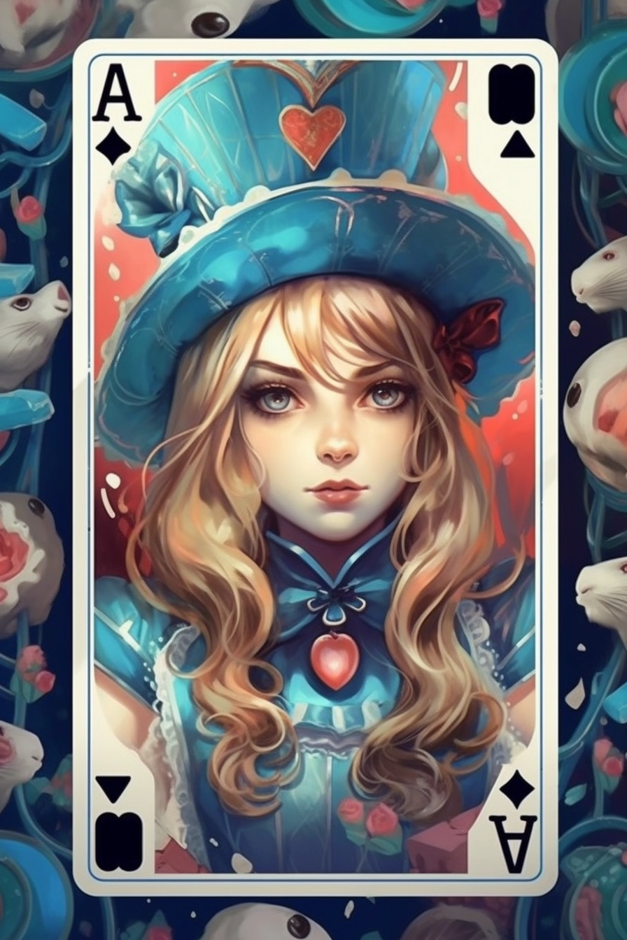 Alice in Wonderland Playing Cards - Insanely Detailed Loish Style