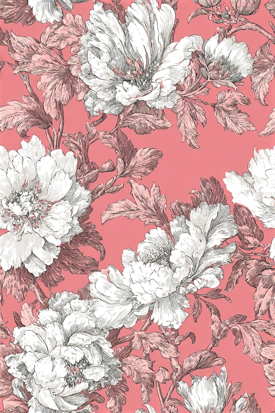 Elegant Victorian Floral Wallpaper by Kelly Wearstler