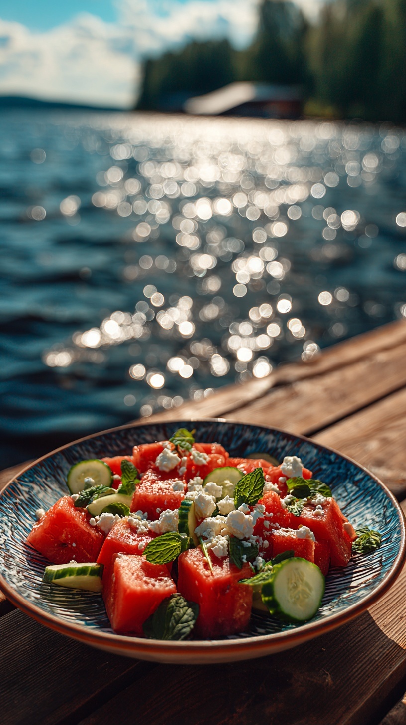 Refreshing Summer Salad by the Lakeside