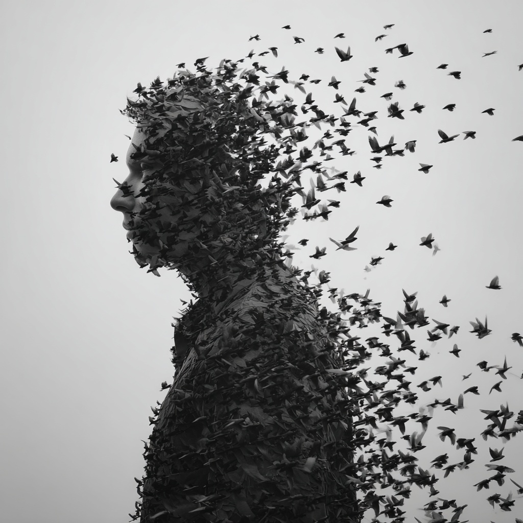 Surreal Black Bird Man: Captivating Artistry Unveiled