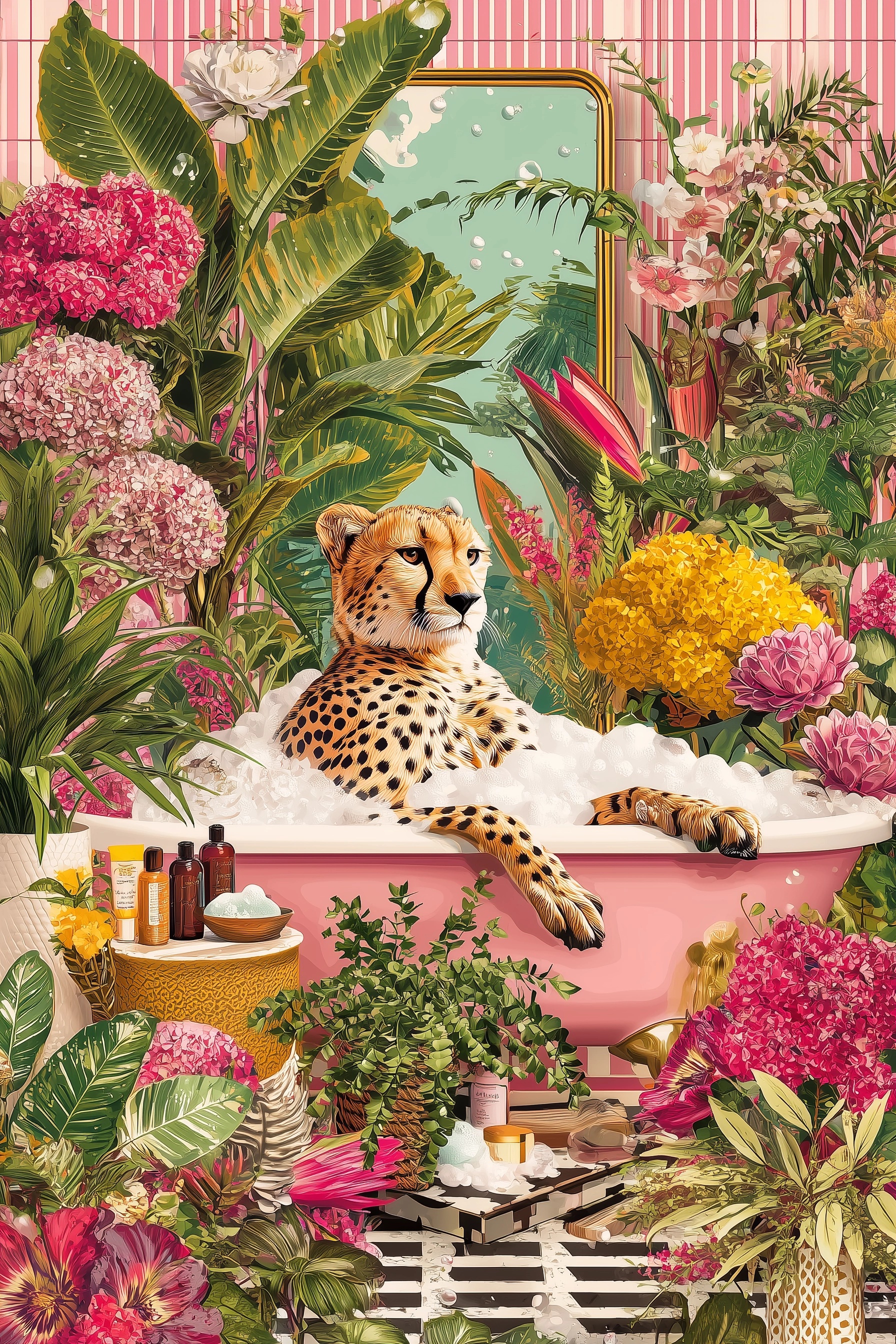 Cheetah Spa: Whimsical Jungle Bath Adventure