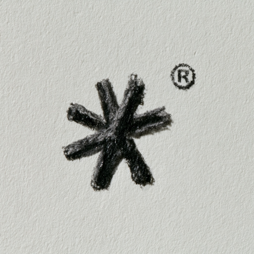 Handcrafted Dark Asterisk Artwork for Unique Designs
