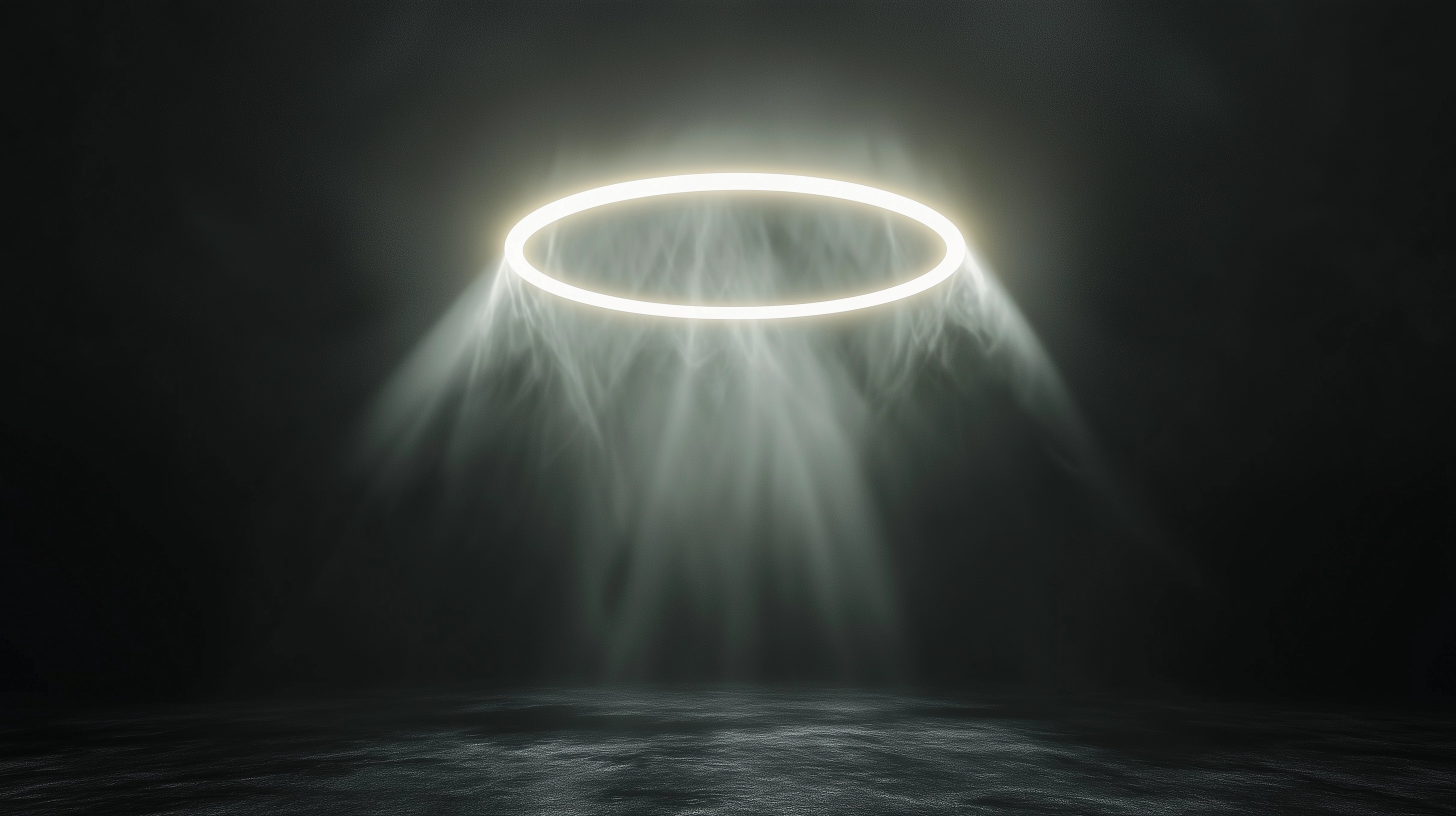 Enchanting Light Halo on Black Background