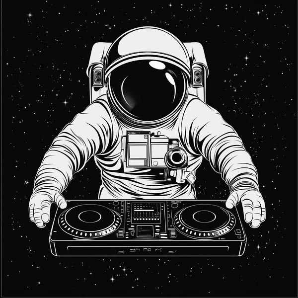 Space DJ: Cosmic Beats T-Shirt Design