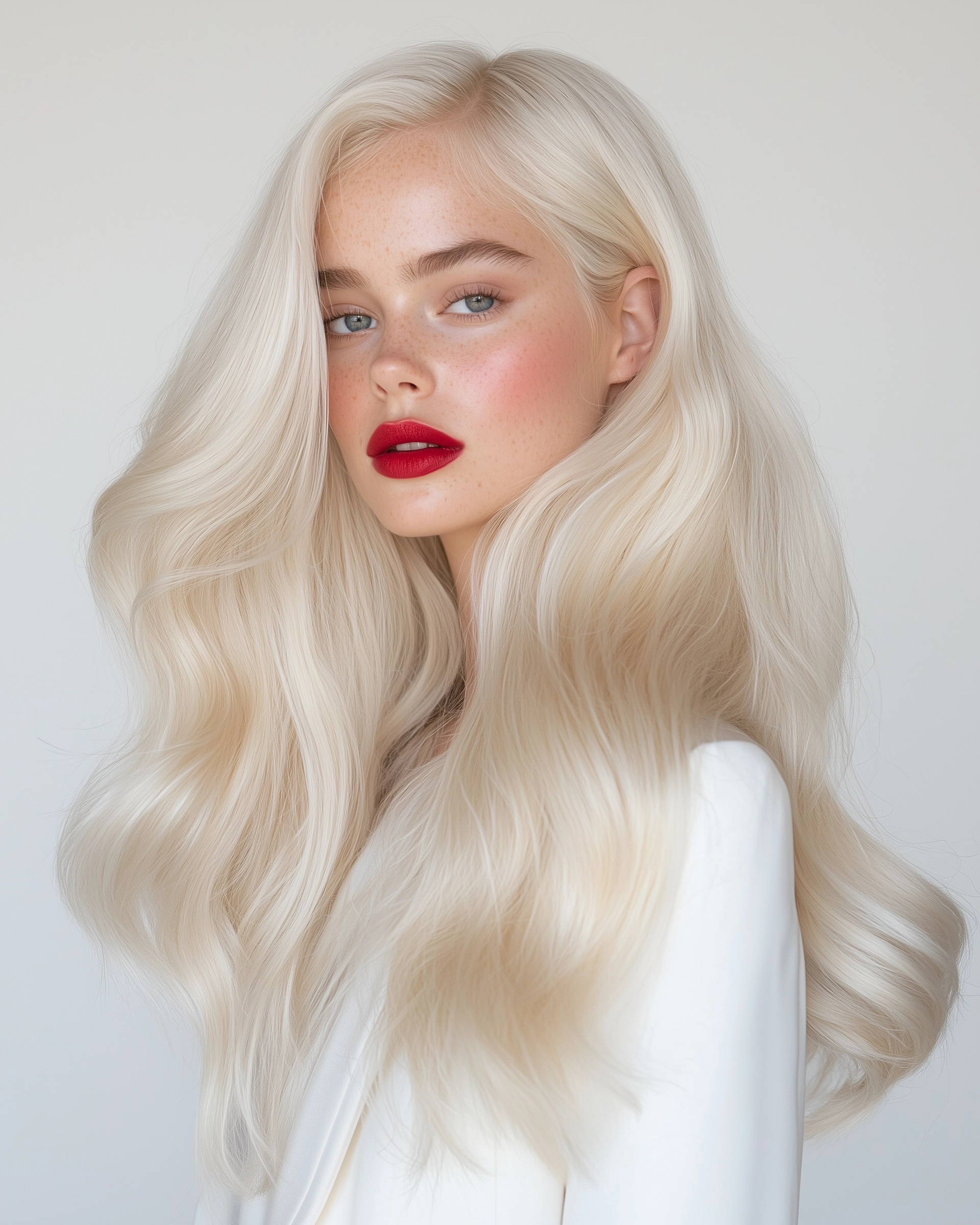 Stunning Blonde Beauty: Hairdresser's Dream