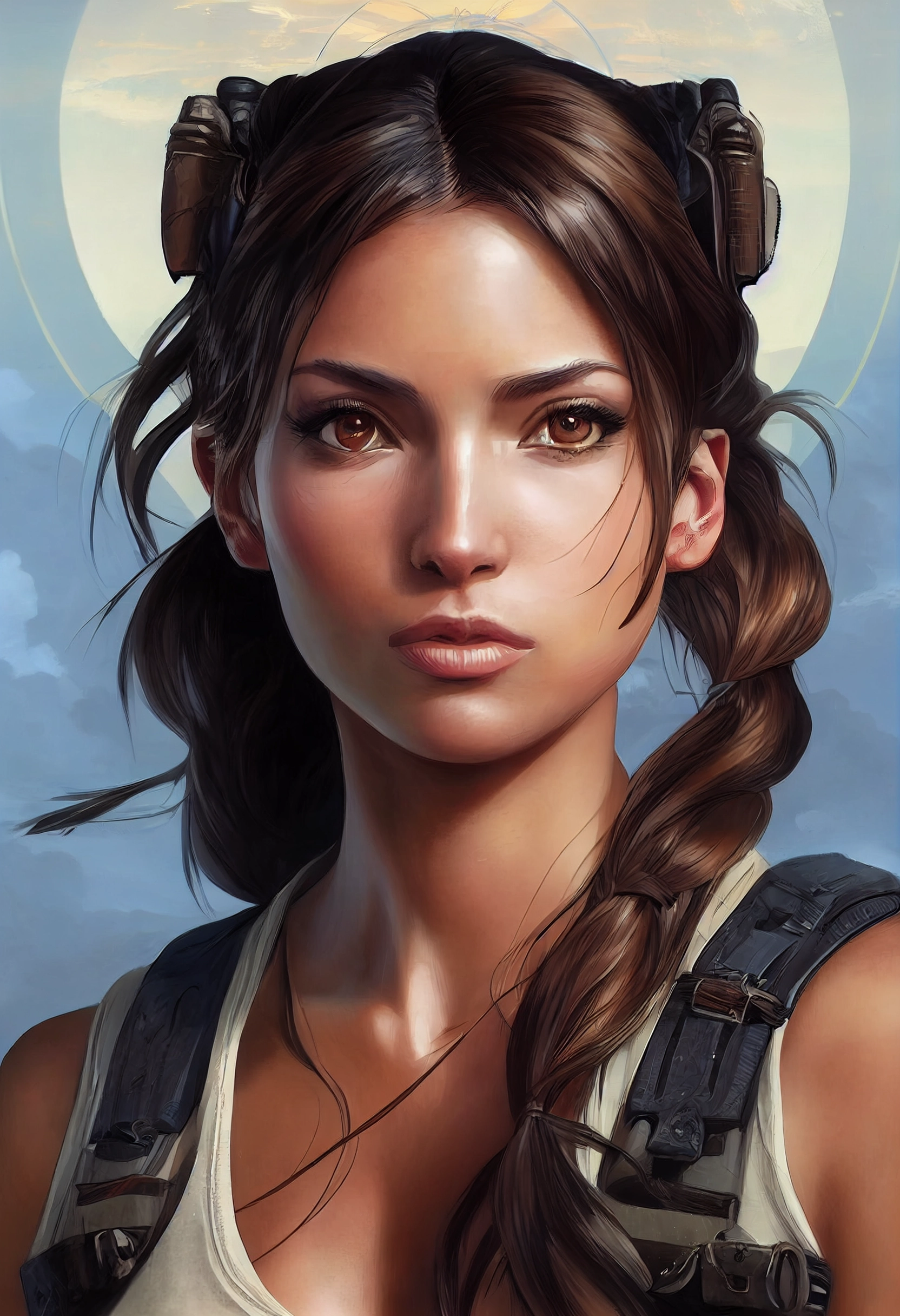 Sunlit Lara Croft: Epic Portrait by Artgerm & Rutkowski