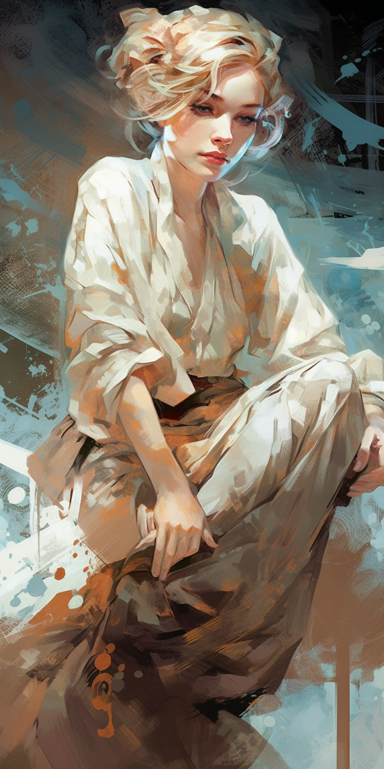 Dynamic Young Female Obi Wan Kenobi Illustration