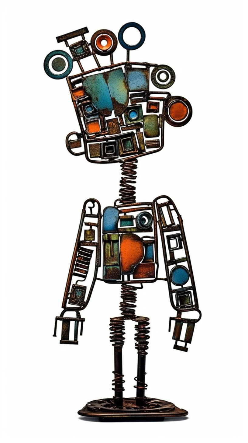 Colorful Robot Sculpture Art by Hundertwasser