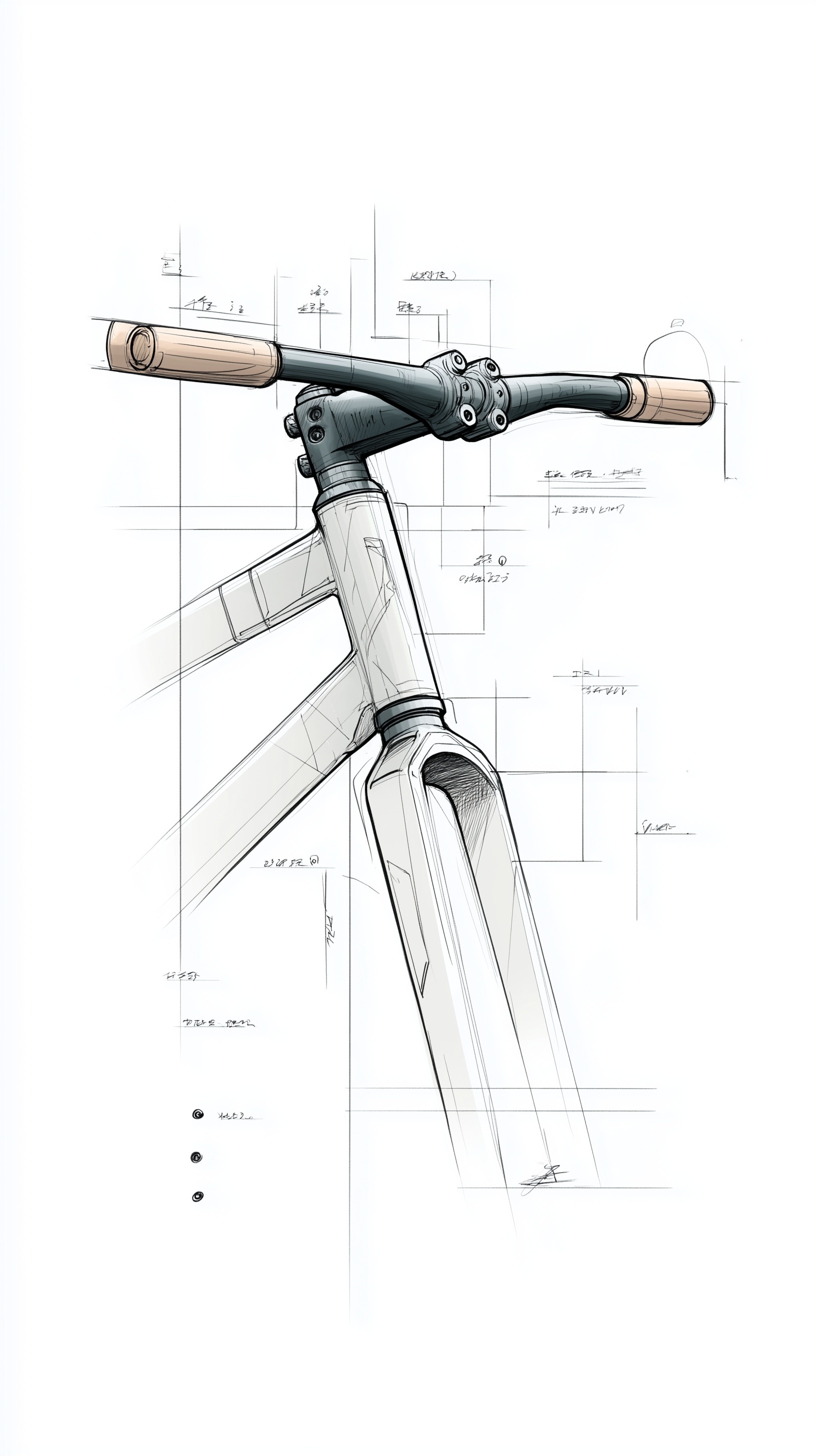 Dynamic Aero Bike Handlebar Design Sketch